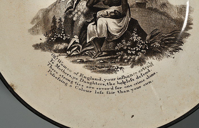 Dish with abolitionist image and poem Slider Image 3